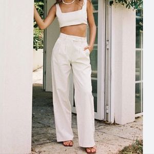 Princess Polly Huxley Linen Set Oatmeal